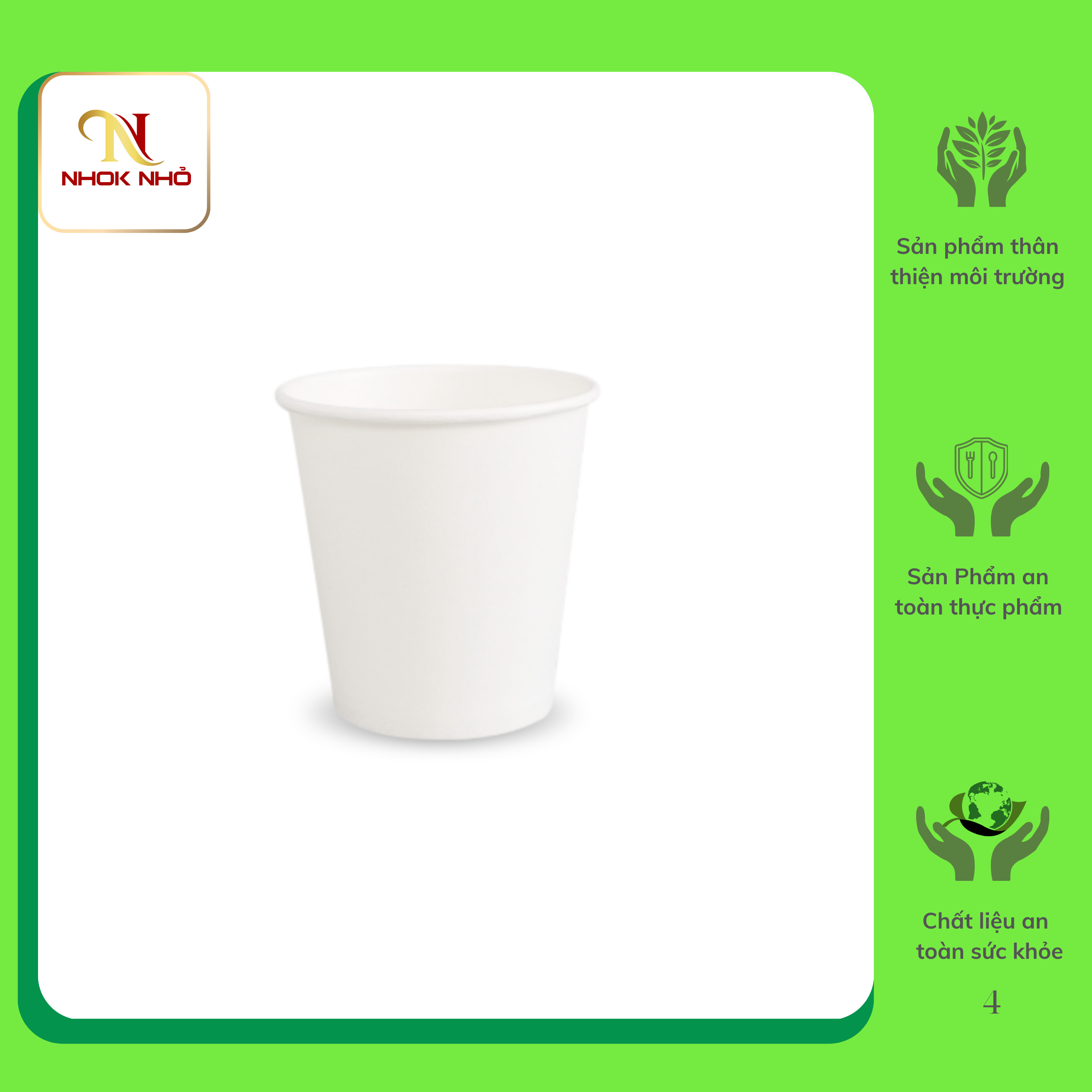 Ly giấy trắng 9oz - 280ml