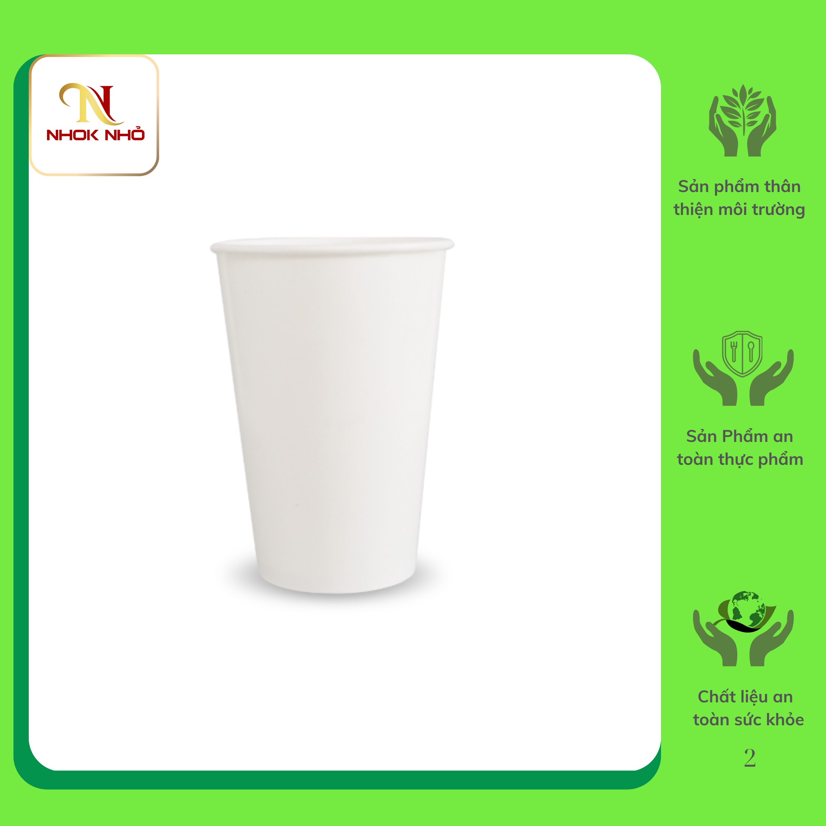 Ly giấy trắng 16oz - 480ml