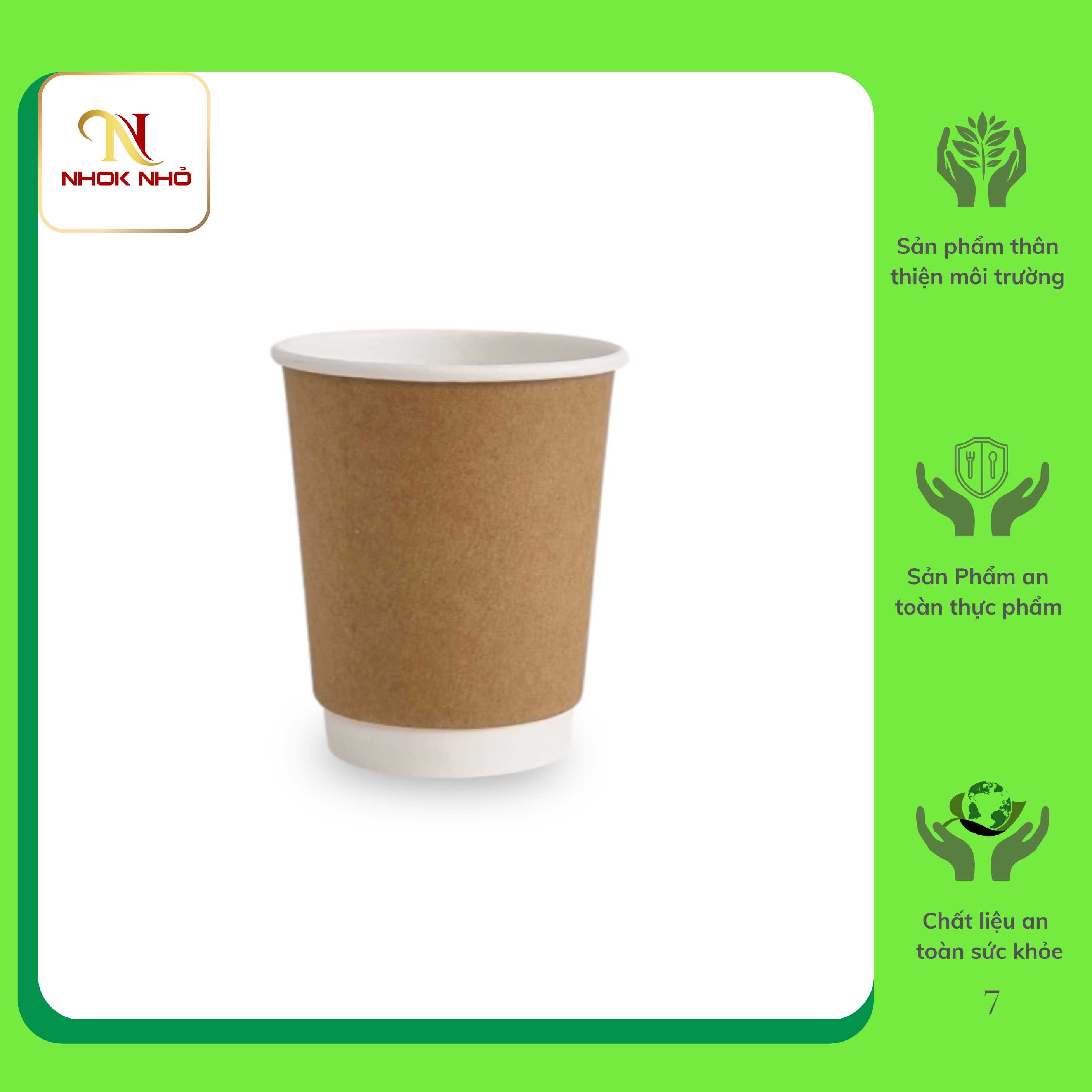 Ly giấy kraft 9oz-280ml (Double Wall)