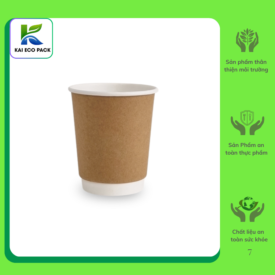 Ly giấy kraft 9oz-280ml (Double Wall)