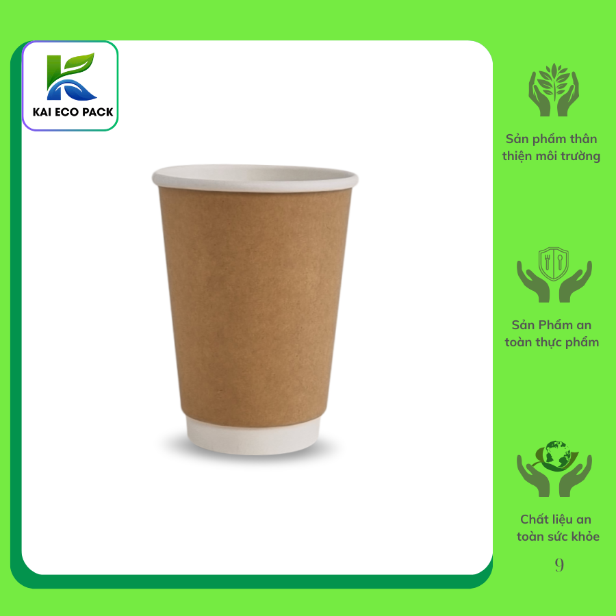 Ly giấy kraft 16oz-500ml (Double Wall)